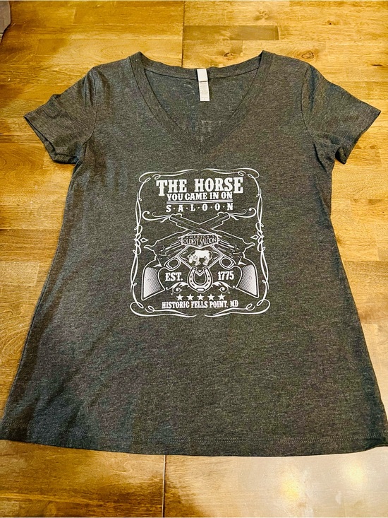 Tops - The Horse You came in on Saloon Gray T shirt size S